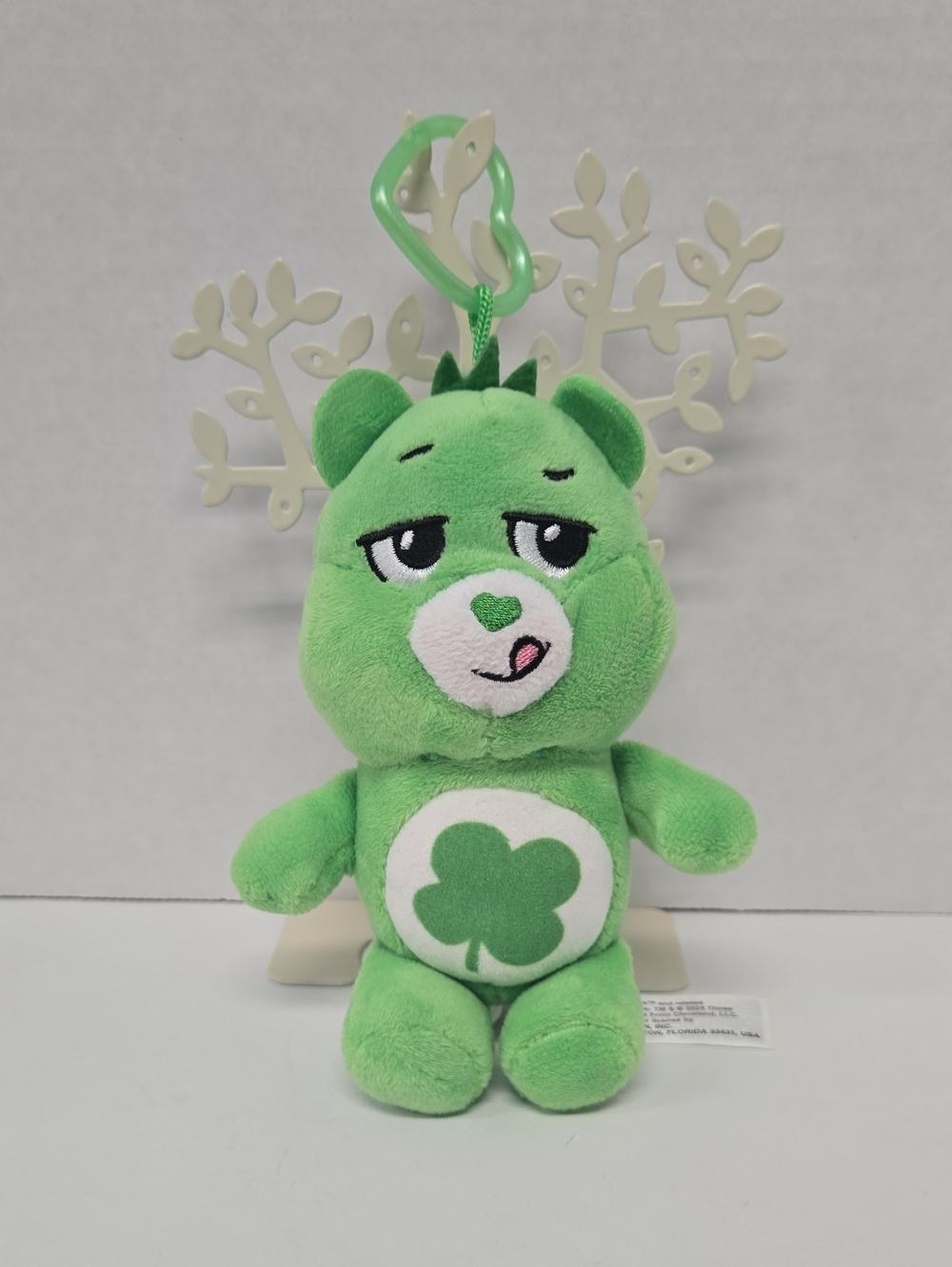 Care Bears 2024 Luck Bear Plush Clip-On 6" EUC